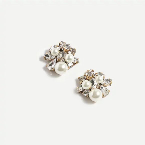 J. Crew Pearl and crystal earrings